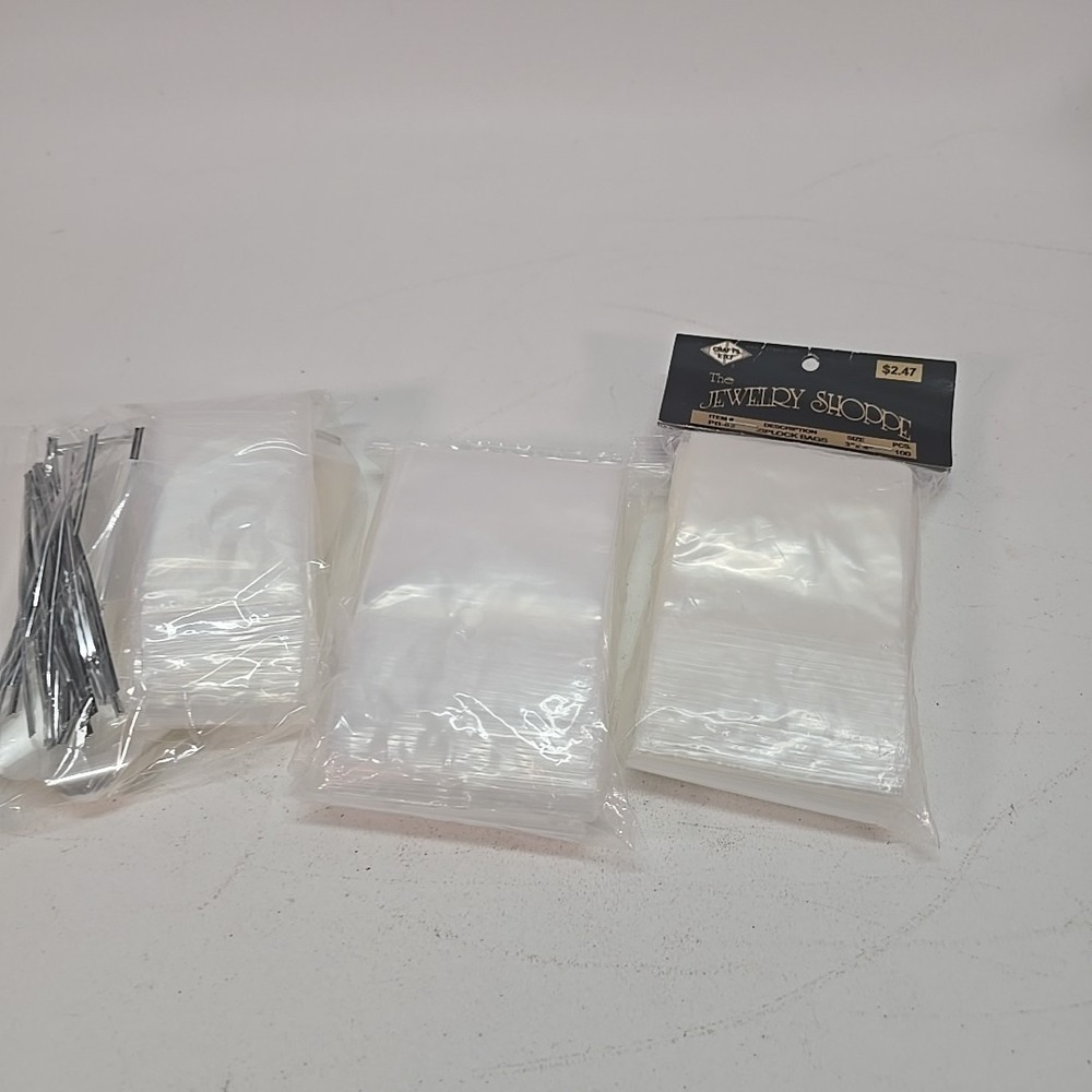 Clear Zip Seal Plastic Bags Lot Jewelry Zipper Top Lock Reclosable Baggies